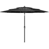 Image de vidaXL Parasol de Jardin à 3 niveaux avec Mât en Aluminium, Pare-soleil de Patio, Abri de Soleil, Parasol de Plage Terrasse, 313870