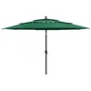 Image de vidaXL Parasol de Jardin à 3 niveaux avec Mât en Aluminium, Pare-soleil de Patio, Abri de Soleil, Parasol de Plage Terrasse, 313877