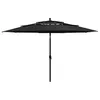 Image de vidaXL Parasol de Jardin à 3 niveaux avec Mât en Aluminium, Pare-soleil de Patio, Abri de Soleil, Parasol de Plage Terrasse, 313882