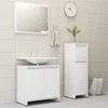 Image de Ensemble de meubles de bain 3 pcs Blanc Bois d ingénierie