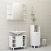 Image de Ensemble de meubles de bain 3 pcs Blanc Bois d ingénierie