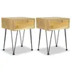 Image de vidaXL Tables de chevet 2 pcs 40x30x50 cm teck massif3057527
