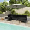 Image de Salon de jardin Vidaxl resine tressee noir 6 pieces 69 x 60 x 67 6 personnes