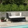 Image de Salon de jardin Vidaxl resine tressee noir 4 pieces 69.0 x 69 x 69 4 personnes