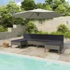 Image de vidaXL 6-delige Loungeset met kussens poly rattan grijs3056988