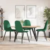 Image de Lot de 4 chaise vidaxl interieur non pliable en plastique H. 87 cm vert