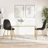 Image de Lot de 2 chaise vidaxl en plastique empilable non pliable interieur H. 87 cm noir