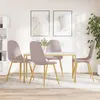 Image de Lot de 4 chaise vidaxl en plastique non pliable H. 87 cm interieur rose