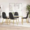 Image de Lot de 4 chaise vidaxl en plastique non pliable interieur H. 87 cm noir