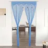 Image de vidaXL Rideau Séparateur de Pièce Store de Fenêtre Rideau de Fenêtre Rideau de Porte Vitrine Maison Intérieur Macramé Bleu 323986