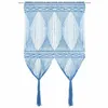Image de vidaXL Rideau en macramé Bleu 140x240 cm Coton