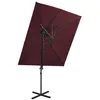 Image de vidaXL Zweefparasol met dubbel dak 250x250 cm bordeauxrood312366