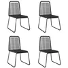 Image de vidaXL Tuinstoelen 4 st poly rattan zwart313112