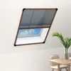 Image de Moustiquaire plissée pour fenêtre Aluminium Marron 60x80 cm