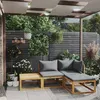 Image de Salon de jardin 4 pcs avec coussin Bois d acacia solide