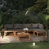Image de Salon de jardin modulable vidaxl Bois massif 6 personnes 6 pieces