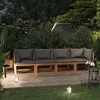 Image de Canapé de jardin à 4 places avec coussin Bois d acacia massif