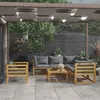 Image de Salon de jardin 7 pcs avec coussin Bois d acacia solide