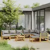 Image de Salon de jardin modulable vidaxl bois massif 11 personnes 11 pieces