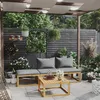 Image de Salon de jardin 4 pcs avec coussin Bois d acacia solide