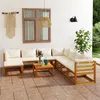 Image de Salon de jardin modulable vidaxl bois massif 8 personnes 9 pieces