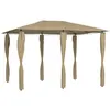 Image de vidaXL Prieel met paalhoezen 160 g/m² 3x4x2,6 m taupe313612