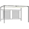 Image de vidaXL Prieel met uittrekbaar dak 180 g/m² 3x4x2,3 m cràmekleurig313623