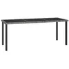 Image de Table à dîner de jardin Gris 180x70x73 cm Résine tressée