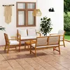 Image de Salon de jardin 5 pcs avec coussin Bois d acacia solide