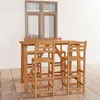 Image de Salon de jardin vidaxl Bois massif 4 personnes 5 pieces