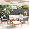 Image de vidaXL 8-delige Loungeset met kussens massief acaciahout cràmekleurig3057890