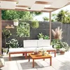Image de Salon de jardin Vidaxl bois massif beige 4 pieces 65 x 65 x 60 3 personnes