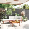 Image de Salon de jardin vidaxl Bois massif 3 personnes 4 pieces