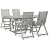 Image de vidaXL 5-delige Tuinset massief acaciahout grijs3057907