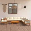 Image de Ensembles de chaises. canapes et tables de jardin Vidaxl bois massif beige 4 pieces 100 x 100 x 60 10 personnes