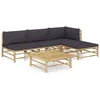 Image de Salon de jardin modulable vidaxl Bambou 5 personnes 5 pieces