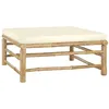 Image de Salon de jardin modulable Vidaxl bambou beige 3 pieces 5 personnes