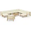Image de Salon de jardin modulable vidaxl Bambou 1 personnes 12 pieces