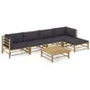 Image de Salon de jardin modulable vidaxl Bambou 5 personnes 6 pieces