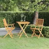 Image de vidaXL Mobilier à Dîner de Jardin Pliable 3 pcs Table et Chaises d'Extérieur Ensemble de Salle à Manger de Patio Terrasse 3058253
