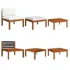 Image de Salon de jardin modulable vidaxl Bois massif 2 personnes 3 pieces