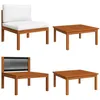Image de Salon de jardin modulable Vidaxl bois massif noir 2 pieces 65 x 63 x 60 1 personnes