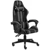 Image de vidaXL Fauteuil de jeux vidéo Noir et gris Similicuir20522