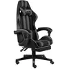Image de Fauteuil de jeux vidéo avec repose pied Noir et gris Similicuir