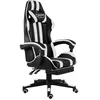 Image de vidaXL Fauteuil de jeux vidéo et repose-pied Noir et blanc Similicuir20531