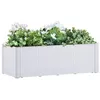 Image de Lit surélevé de jardin et système d arrosage Blanc 100x43x33 cm