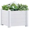 Image de Lit surélevé de jardin pp blanc 43x43x35 cm