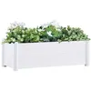 Image de Lit surélevé de jardin PP Blanc 100x43x35 cm
