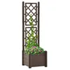 Image de Jardinière avec treillis 43x43x142 cm PP Moka