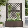 Image de vidaXL Jardinière avec Treillis Lit Surélevé de Jardin Boîte à Fleurs Bac à Plantes Boîte de Plantation Extérieur Patio 313984